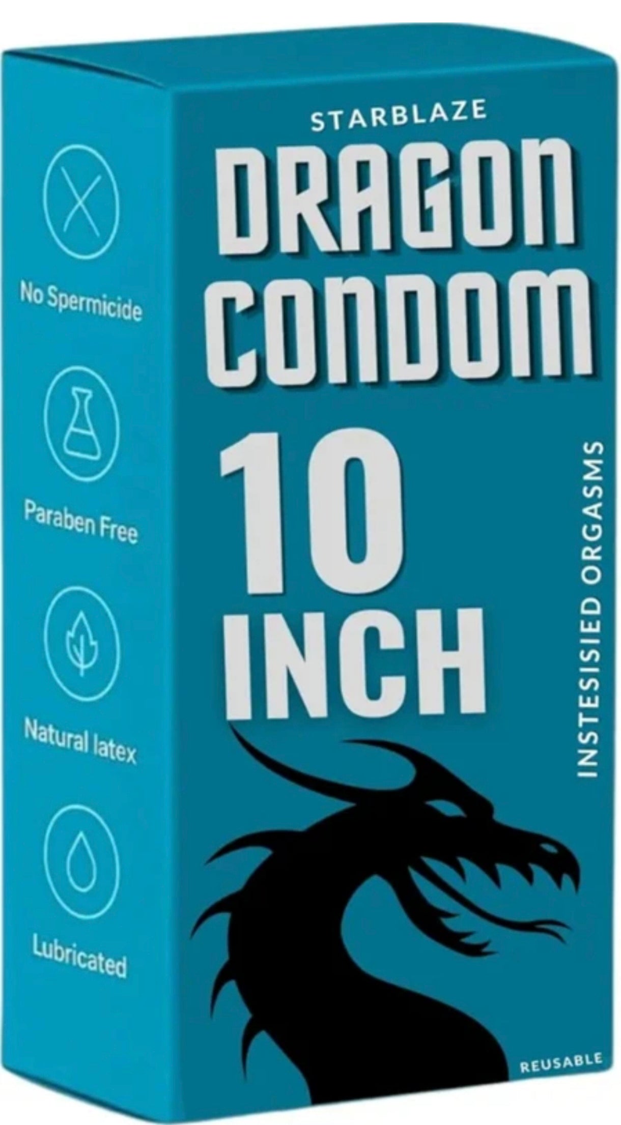 DRAGON EXTENDER Ayurvedic Mans 10 Inch one piece choc Condom (2 Sheets)