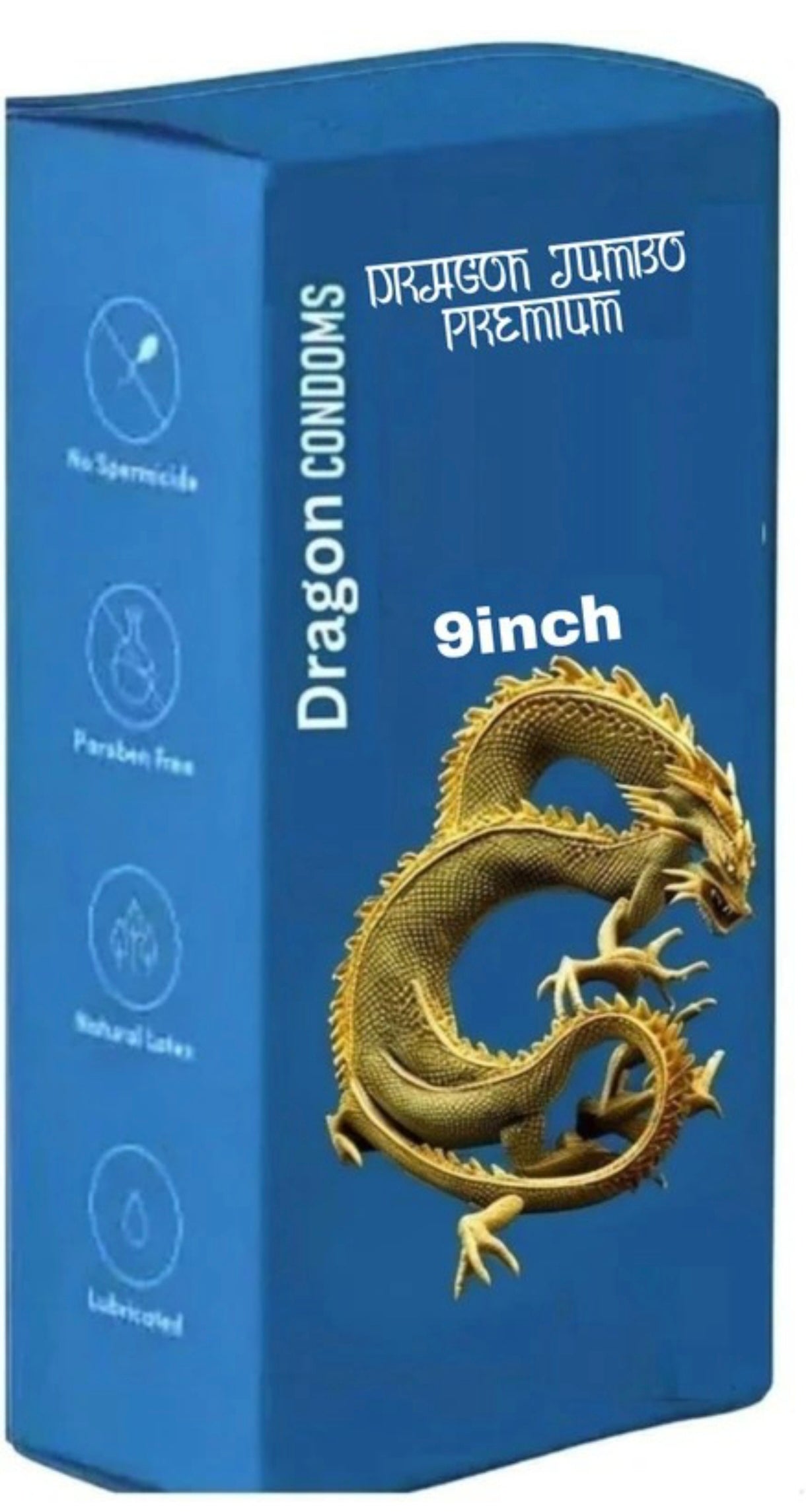 DRAGON EXTENDER Afrikans 9.Inch one piece UltraThin FormMens Condom (10 Sheets)